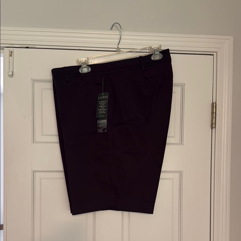 Ralph Lauren Black Flat Front Shorts